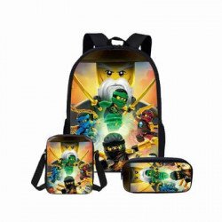 Pack scolaire à composer Cartable Ninjago + Sacoche Ninjago à Bandoulière + Trousse Ninjago assortie – Du CP au CM2