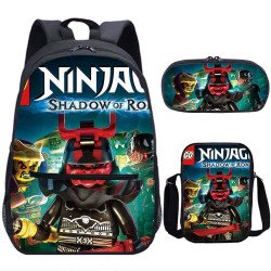 Pack imprimé Cartable sac à dos NINJAGO + Sacoche + Trousse