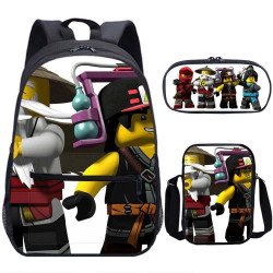 Pack imprimé Cartable sac à dos NINJAGO + Sacoche + Trousse