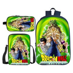 Pack imprimé Cartable sac à dos Dragon Ball + Sacoche + Trousse