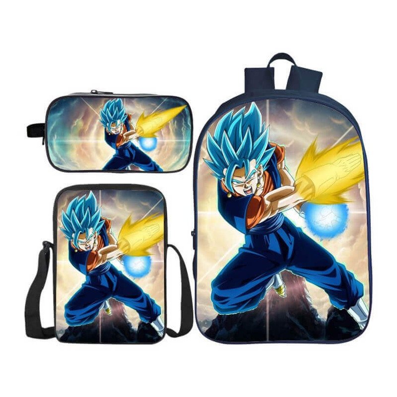 Sac à Dos Blox Fruits 3 Pièces - Trousse Et Sac Messenger Inclus - Enfant école Primaire