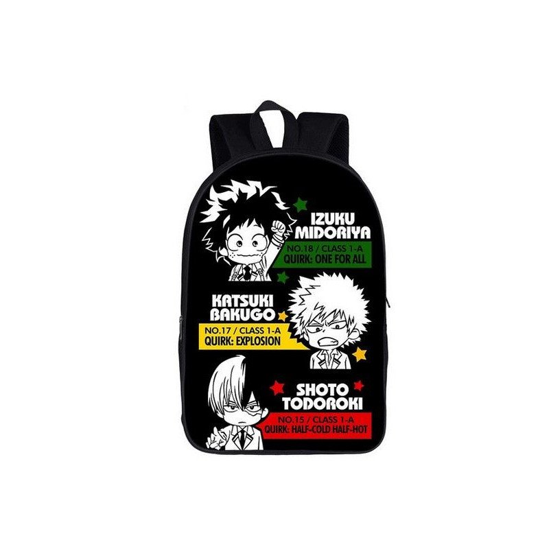 Cartable manga MY HERO ACADEMIA sac à dos imprimé 3D