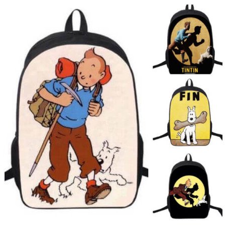 Sac à dos Tintin - Cartable Tintin pour enfants de classe primaires