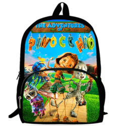 Cartable Scolaire Pinocchio - sac à dos Pinocchio avec compartiment avant pour enfants de maternelle