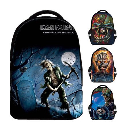 Sac à dos scolaire Iron Maiden – Hard Rock - pour ados et étudiants