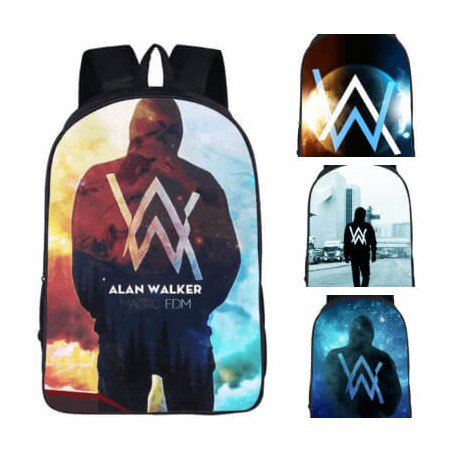 Sac à dos scolaire Alan Walker pour ados et étudiants