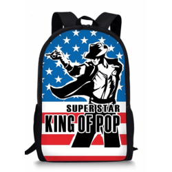 Sac à dos scolaire Michael Jackson pour ados et étudiants