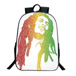 Sac à dos scolaire Bob Marley pour ados et étudiants