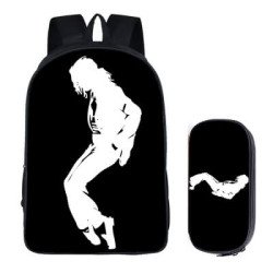 Pack scolaire Michael Jackson pour ados et étudiants - Sac à dos Michael Jackson avec trousse assortie