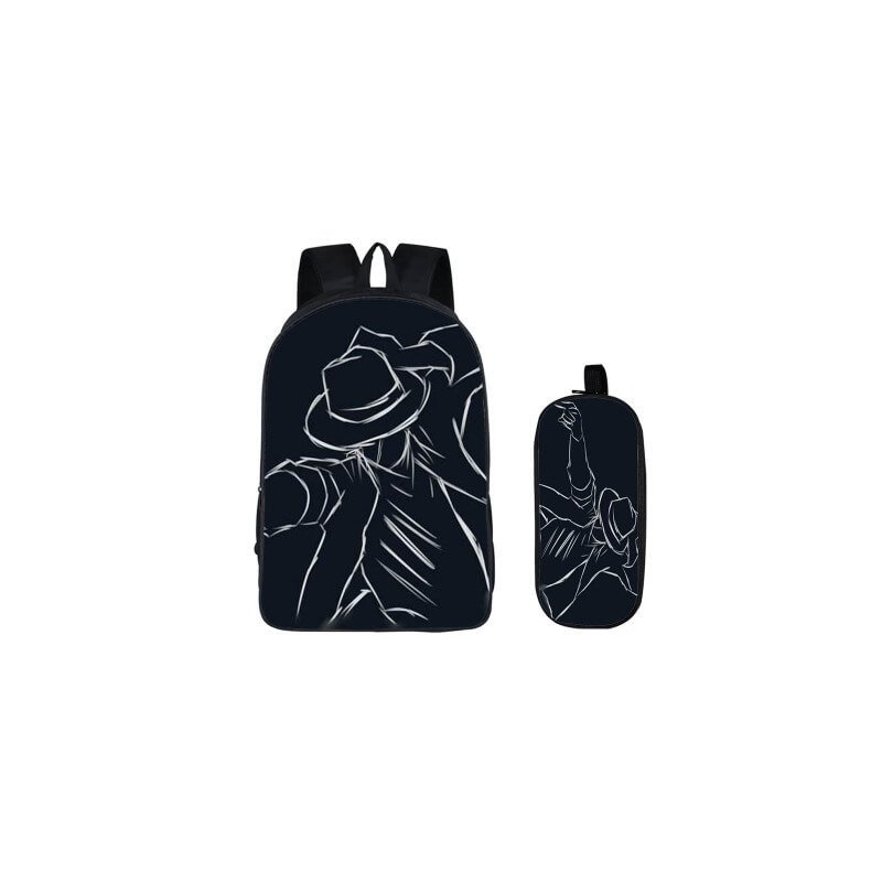 Pack scolaire Michael Jackson pour ados et étudiants - Sac à dos Michael Jackson avec trousse assortie