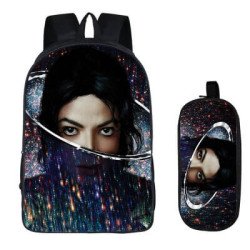 Pack scolaire Michael Jackson pour ados et étudiants - Sac à dos Michael Jackson avec trousse assortie