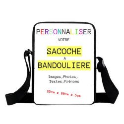 Sacoche à bandoulière personnalisable – Photo, prénom ou texte
