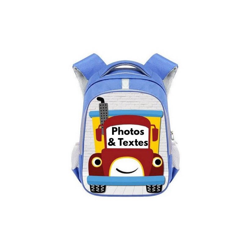 Cartable personnalisable pour garçon de maternelle - à personnaliser avec Photos et textes