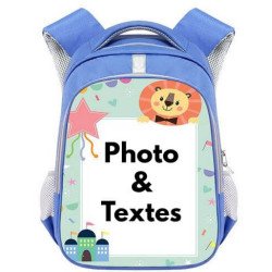 Cartable personnalisable pour garçon de 3 à 6 ans - Sac à dos maternelle à personnaliser avec Photos et textes