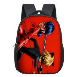 Cartable Miraculous LadyBug et chat noir pour enfants de la petite section à la grande section de maternelle