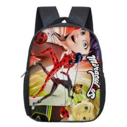 Cartable Miraculous LadyBug et chat noir pour enfants de la petite section à la grande section de maternelle
