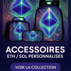 Sac & Accessoires personnalisés – Édition Crypto Ethereum & Solana