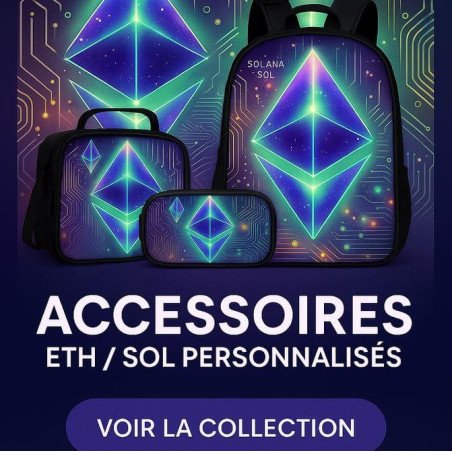 Sac & Accessoires personnalisés – Édition Crypto Ethereum & Solana