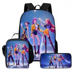 Pack Scolaire K-POP Demon Hunters - Sac à dos Kpop, Lunch boxe et trousse assortie