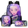 Pack Scolaire K-POP Demon Hunters - Sac à dos Kpop, Lunch boxe et trousse assortie