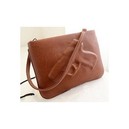 Sac à main pochette lanière pistolet 3D relief vintage fashion