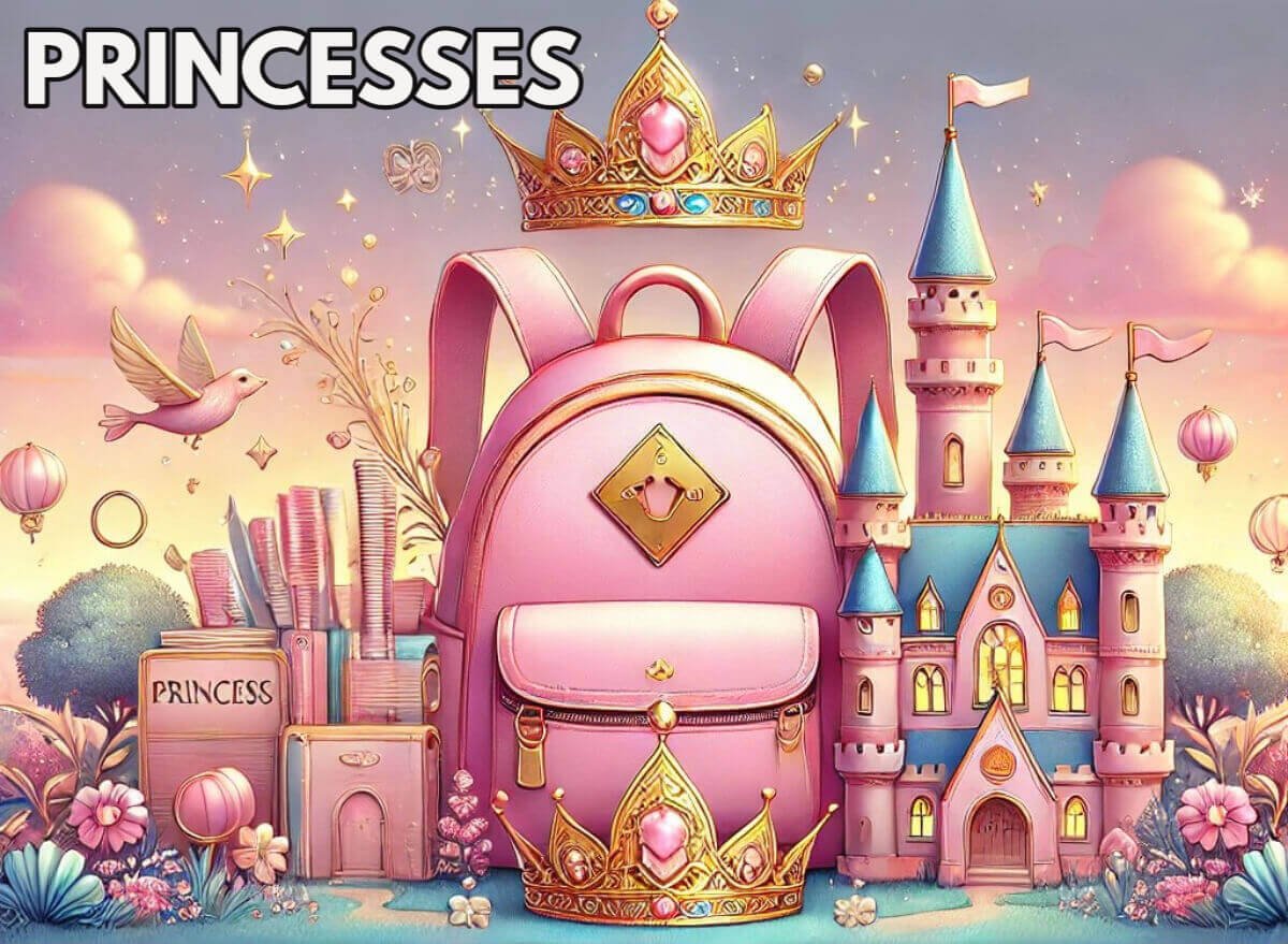 Cartable princesses, sac à dos princesses, sacoche princesses, sac princesses